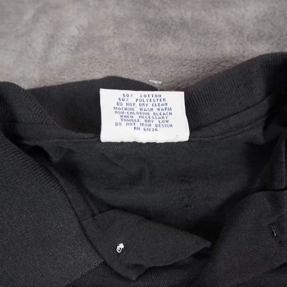 Vintage Florida Polo Shirt Mens Large Black Mickey Mouse 80s Velva Sheen Logo‎